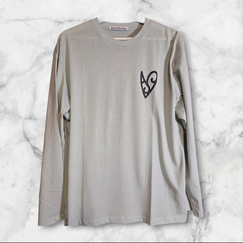 Acne Studio linen blend oversized long sleeve T shirt Medium